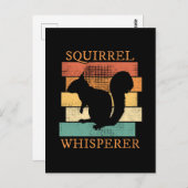 リス動物の森レトロ ポストカード (正面/裏面)