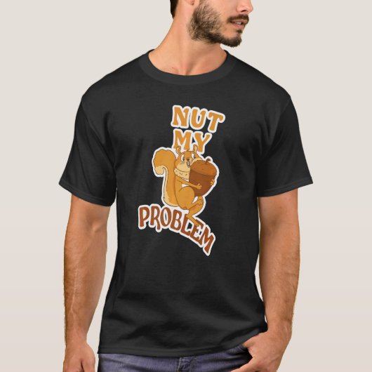 リス動物ファンことわざナット問題2 Tシャツ (正面)