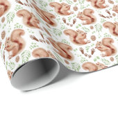 リス包装紙 ラッピングペーパー (ロールコーナー)