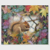 リス包装紙 ラッピングペーパー (フラット)