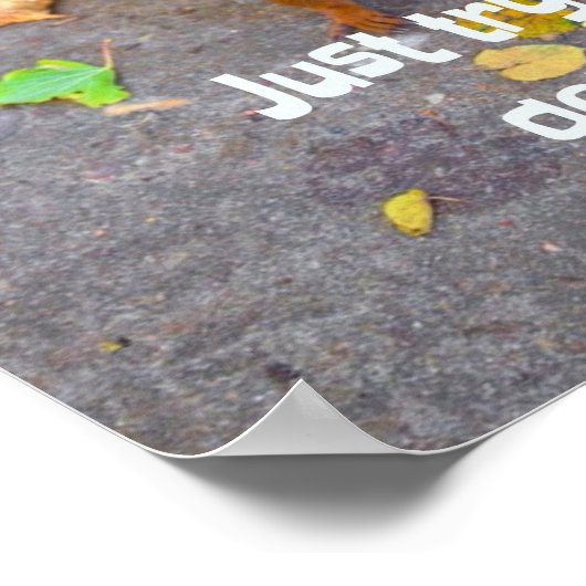 リス単にナットを取得しようとしているだけ ポスター (角)