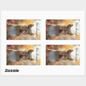 リス君の頭の中だ 長方形シール (シート)