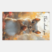 リス君の頭の中だ 長方形シール (正面)