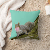 リス吹ルの泡の動物の写真 クッション (ブランケット)