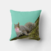 リス吹ルの泡の動物の写真 クッション (裏面)