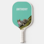 リス吹ルの泡の動物の写真 ピックルボールラケット (正面)