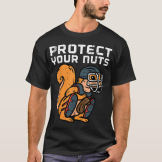リス型野球用カップ プロテクト ユア ナッツ ボーイズ Tシャツ
