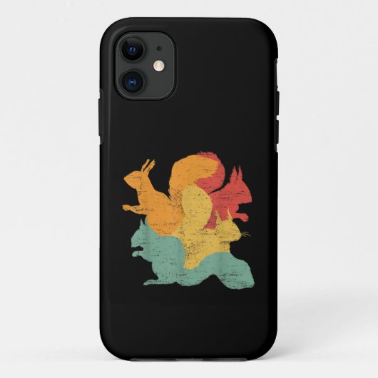 リス好きのためのビンテージリス 森林動物 面白いギフト Case-Mate iPhoneケース (裏面)