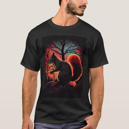 リス山脈サンセットハイカーレトロ70sヴィンテージ tシャツ (正面)