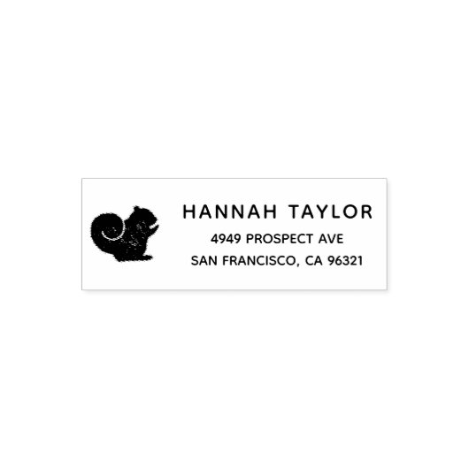 リス差出人住所 セルフインキングスタンプ (デザイン)