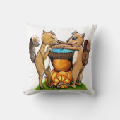 リス愛秋 クッション (正面)