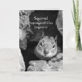リス感謝の日1月21日写真 カード (正面)