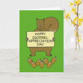 リス感謝の日 – 1月21日 カード (黄色い花)