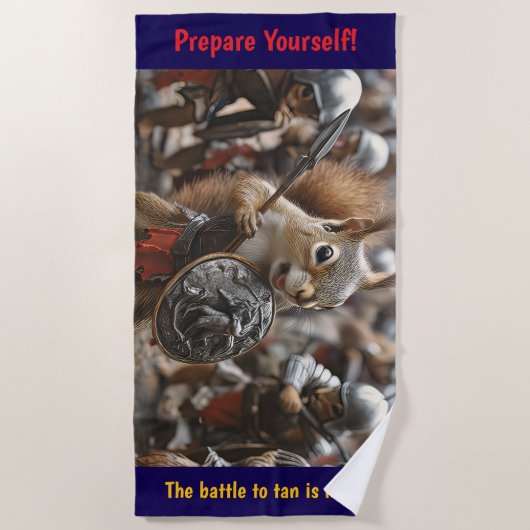 リス戦 ビーチタオル (正面)