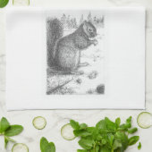リス手タオル キッチンタオル (折り畳み)
