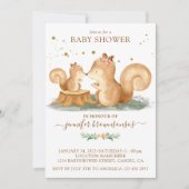 リス族のママベビー 招待状 (正面)