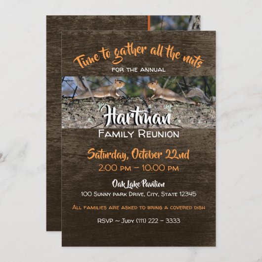 リス族懇親会 招待状 (正面/裏面)