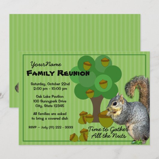 リス族懇親会 招待状 (正面/裏面)