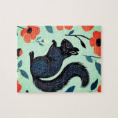 リス春の花アート ジグソーパズル (横)