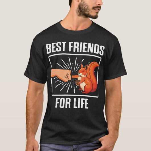 リス最高のルの動物の友人のための命のナッツ愛好家 Tシャツ (正面)