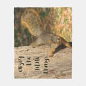 リス楽しむル小さなものフリーススロー フリースブランケット (正面)