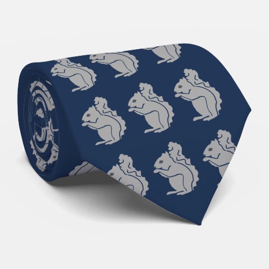 リス模様 ネクタイ (ロール)
