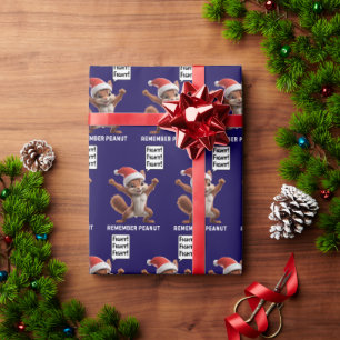 リス正義のピーナッツMAGAクリスマス ラッピングペーパー