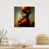 リス消防士 ポスター (キッチン)