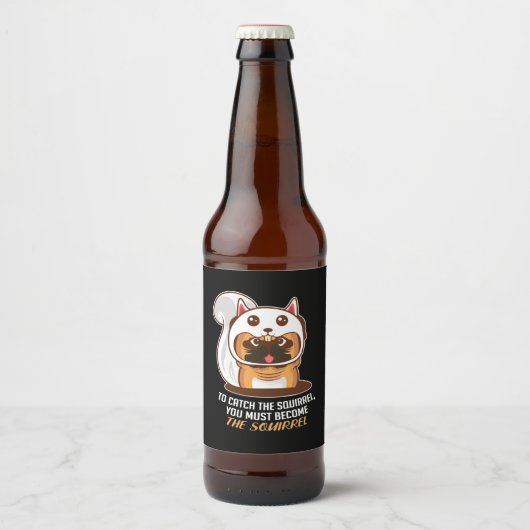 リス犬になる ビールラベル (正面)