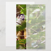 リス猿の文房具 便箋 (正面/裏面)