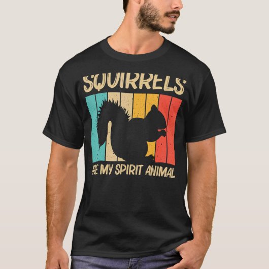 リス男性へル女性リスChipmunk 80s Tシャツ (正面)