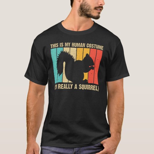 リス男性へル女性リスChipmunk 80s Tシャツ (正面)