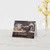 リス白熱［赤熱］光を放つル考えるのカード カード (黄色い花)