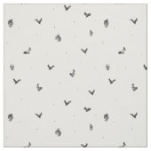 リス白黒パターン生地 ファブリック (見本)