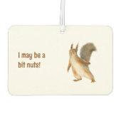 リス私はビットのナッツのカスタム文字 カーエアーフレッシュナー (裏面)