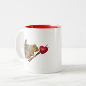 リス箸ハートマグ ツートーンマグカップ (正面左)