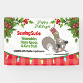 リス糸裁縫キルティングクラフトショー表示 横断幕 (横)