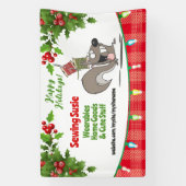 リス糸裁縫キルティングクラフトショー表示 横断幕 (縦)