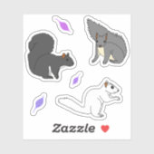 リス紫離れ シール (シート)