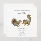 リス結婚式招待状 招待状 (正面/裏面)