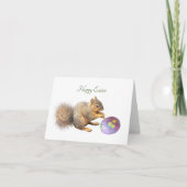 リス絵画の卵イースターカード カード (正面)