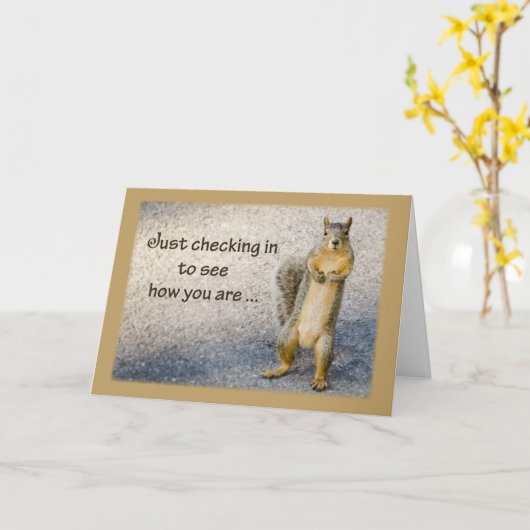 リス考えるレル カード (黄色い花)