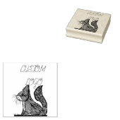 リス自然カスタムロゴ ラバースタンプ (押印)