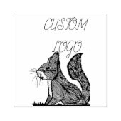 リス自然カスタムロゴ ラバースタンプ (インプリント)