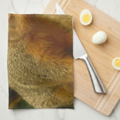 リス自然動物撮影ポートレート キッチンタオル (四つ折り)