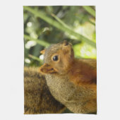 リス自然動物撮影ポートレート キッチンタオル (縦)
