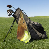 リス自然動物撮影ポートレート ゴルフタオル (グリーン)