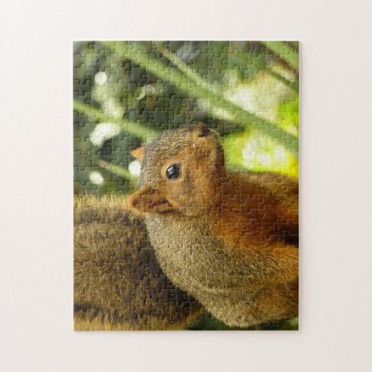 リス自然動物撮影ポートレート ジグソーパズル (縦)