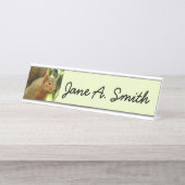 リス自然動物撮影ポートレート デスクネームプレート (正面)