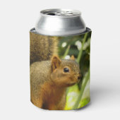 リス自然動物撮影ポートレート 缶クーラー (缶正面)
